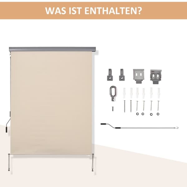 Vertikal Markis, 140x200 cm, Krämvit