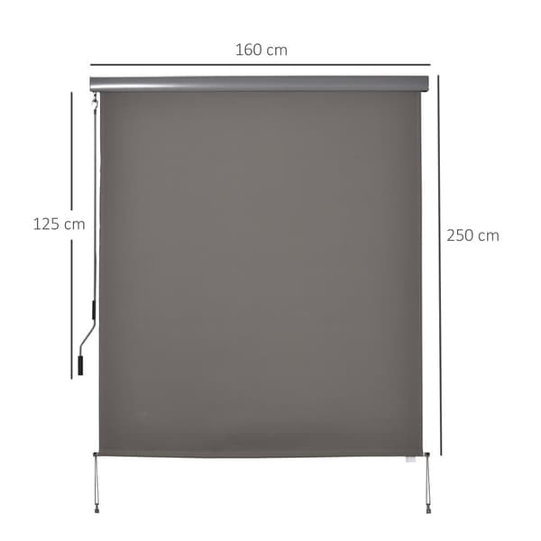 Vertikal Markis, 160x250 cm, Grå