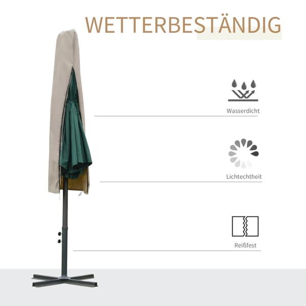 Parasollöverdrag, Ø63x164 cm, Khaki
