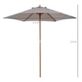 Miniatyrbillede 3 af 9: Patio Paraply, Ø2.5 x 2.3 m, Grå
