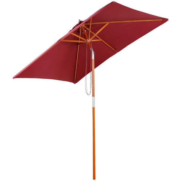 Patio Paraply, 200x150x230 cm, Vinrød