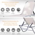 Miniatyrbild 5 av 9: Strandlounger, 163x58.5x91 cm, Beige