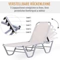 Miniatyrbild 6 av 9: Strandlounger, 163x58.5x91 cm, Beige