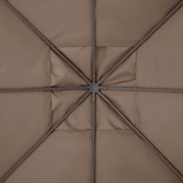 Paviljongin vaihdettava katto, 298x295 cm, kahvi