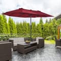 Miniatyrbillede 2 af 9: Patio Paraply, 455x270 cm, Vinrød