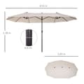 Miniatyrbillede 3 af 9: Patio Paraply, 455x270x240 cm, Beige