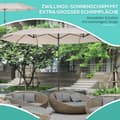 Miniatyrbillede 4 af 9: Patio Paraply, 455x270x240 cm, Beige