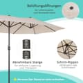 Miniatyrbillede 6 af 9: Patio Paraply, 455x270x240 cm, Beige