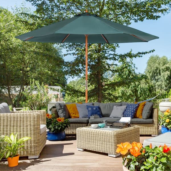 Patio Paraply, Ø270x250 cm, Mørkegrøn