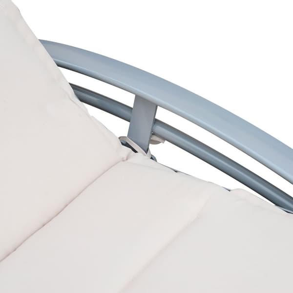 Solstol, 170x64x82 cm, Krämvit