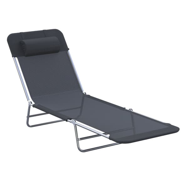 Solstol, 182x56x24.5 cm, Svart