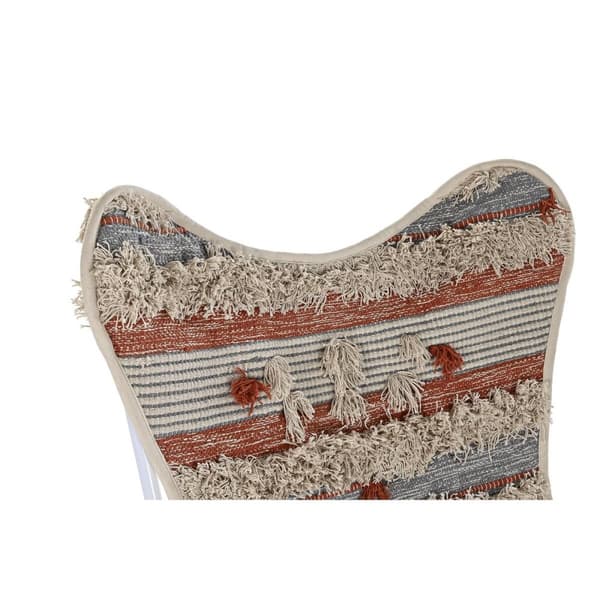 Trädgårdssoffa DKD Home Decor Vit Orange Järn 74 x 65 x 90 cm