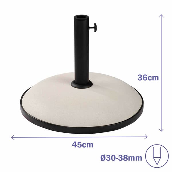 Parasollfot Marbueno Vit 45 x 36 x 45 cm Rund