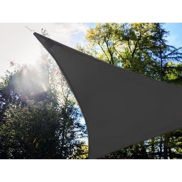Perel skuggduk solar border LEDs 3,6 meter antracit polyester