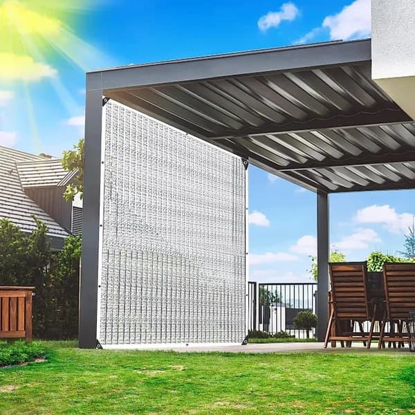Lollanda Solbeskyttelsesnet 2x2/3/4m - Aluminium, 75% skygge, UV-beskyttelse, til have og terrasse