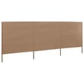 Miniatyrbild 1 av 2: Vindskydd 3 paneler tyg 400x120 cm taupe
