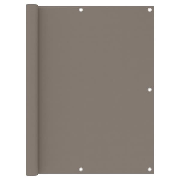 Balkongskärm taupe 120x400 cm oxfordtyg