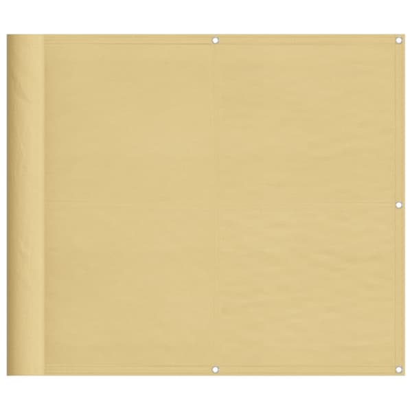 Balkongskärm sand 90x500 cm 100% polyester oxford