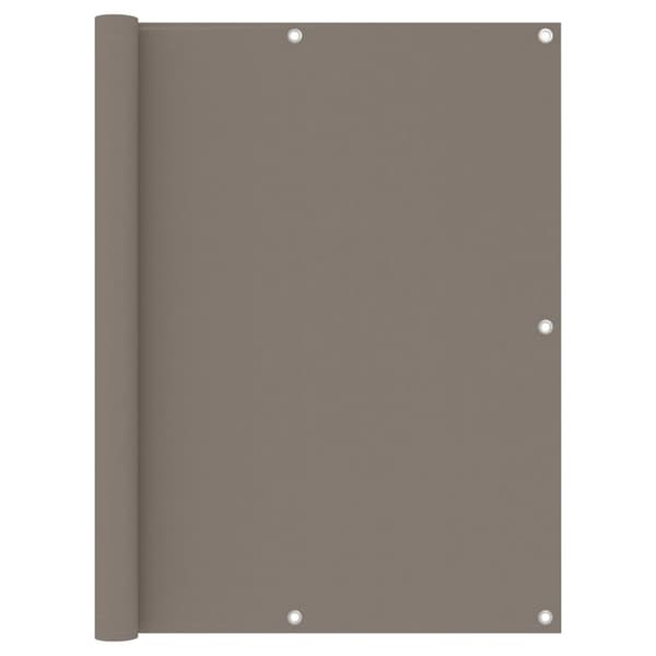 Balkongskärm taupe 120x500 cm oxfordtyg