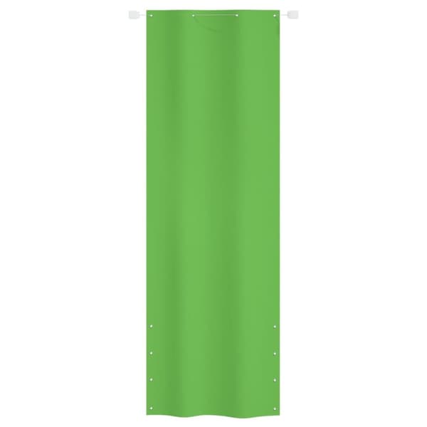 Balkongskärm ljusgrön 80x240 cm oxfordtyg