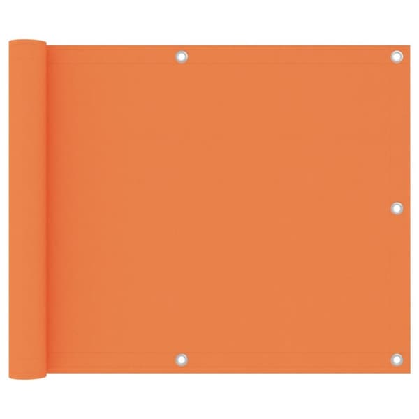 Balkongskärm orange 75x600 cm oxfordtyg