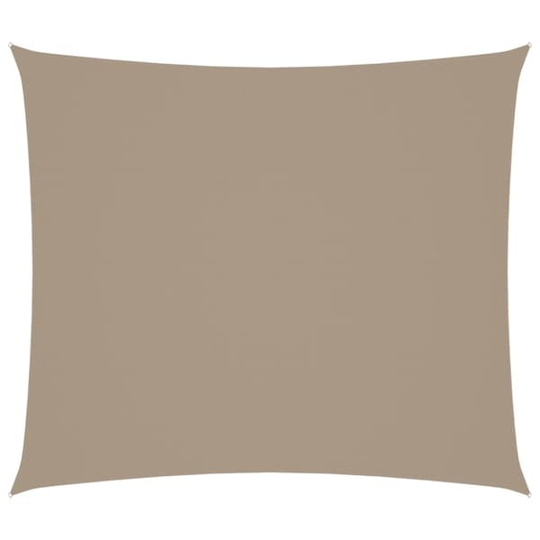 Solsegel oxfordtyg rektangulärt 2x2,5 m taupe