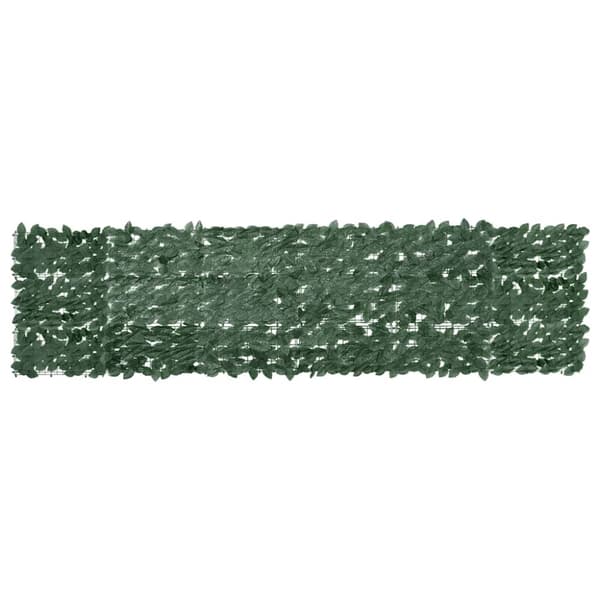 Balkongskärm mörkgröna blad 300x75 cm