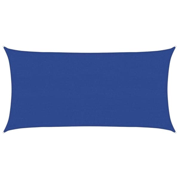 Solsegel 160 g/m² rektangulär blå 2,5x5 m HDPE