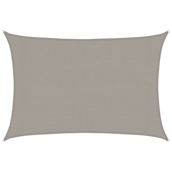 Solsegel 160 g/m² rektangulär ljusgrå 3x5 m HDPE