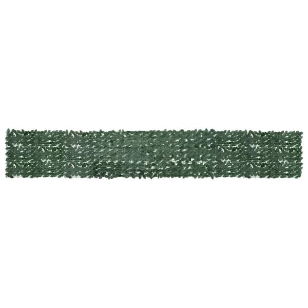 Balkongskärm mörkgröna blad 500x75 cm