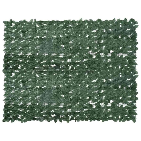 Balkongskärm mörkgröna blad 200x150 cm