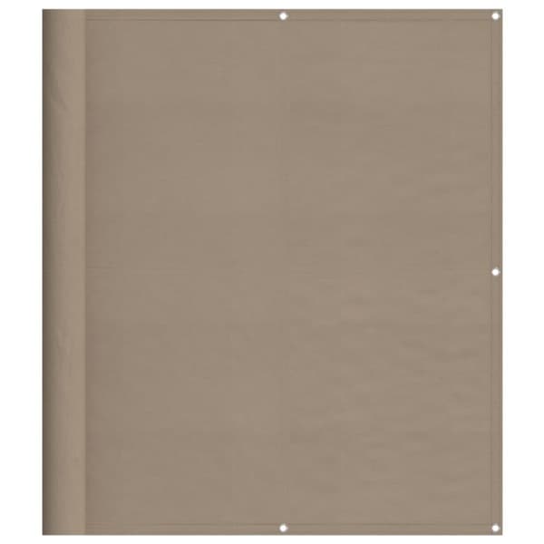 Balkongskärm taupe 120x1000 cm 100% polyester oxford