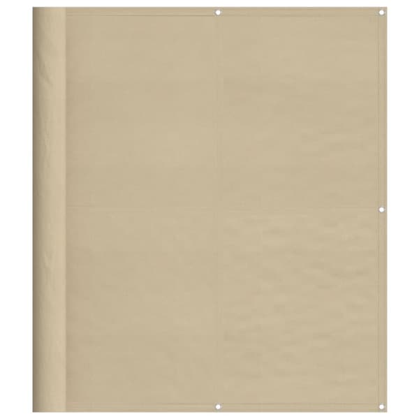 Balkongskärm beige 120x1000 cm 100% polyester oxford