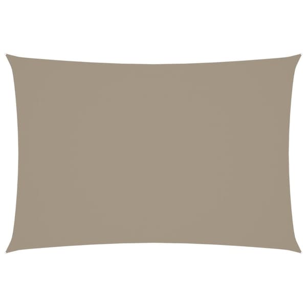 Solsegel oxfordtyg rektangulärt 3x5 m taupe