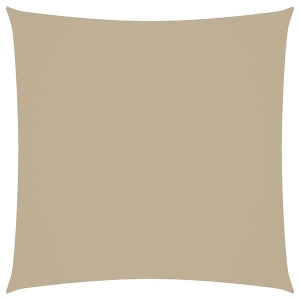 Solsegel oxfordtyg kvadratiskt 3,6x3,6 m beige