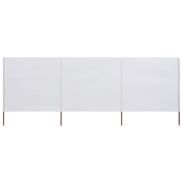 Vindskydd 3 paneler tyg 400x80 cm sandvit