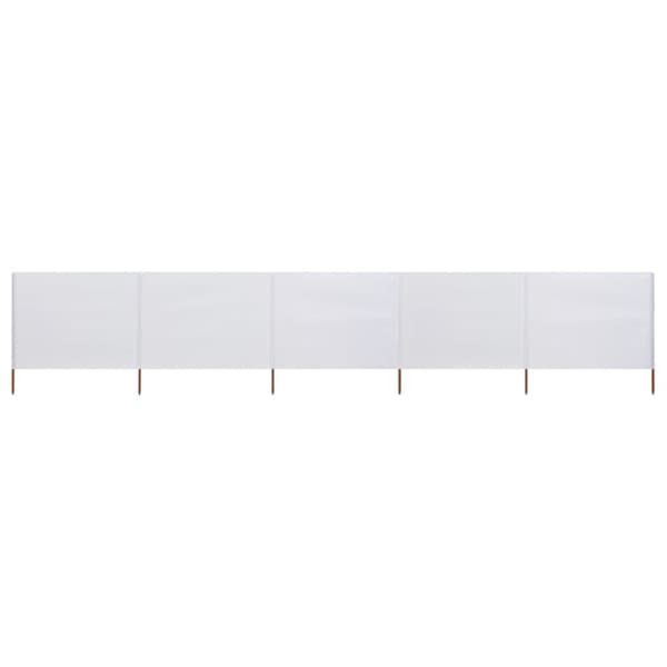 Vindskydd 5 paneler tyg 600x80 cm sandvit