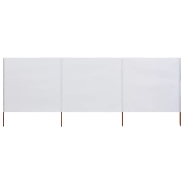 Vindskydd 3 paneler tyg 400x160 cm sandvit