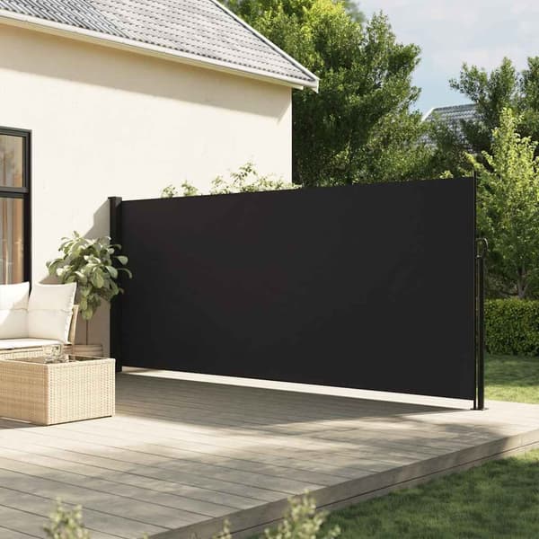 Indragbar sidomarkis svart 180x300 cm