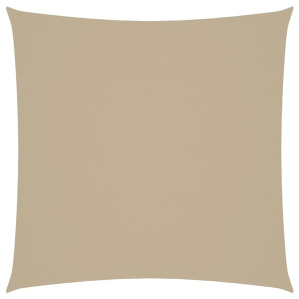 Solsegel oxfordtyg fyrkantigt 4,5x4,5 m beige