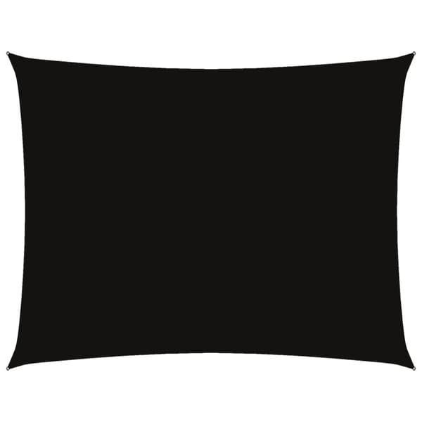 Solsegel oxfordtyg rektangulärt 6x7 m svart