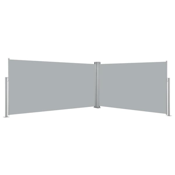 Infällbar skärm 160x600 cm grå