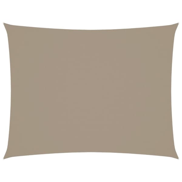 Solsegel oxfordtyg rektangulärt 3,5x5 m taupe