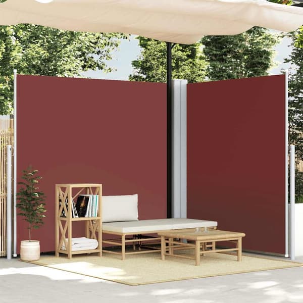 Infällbar sidomarkis 220x600 cm brun