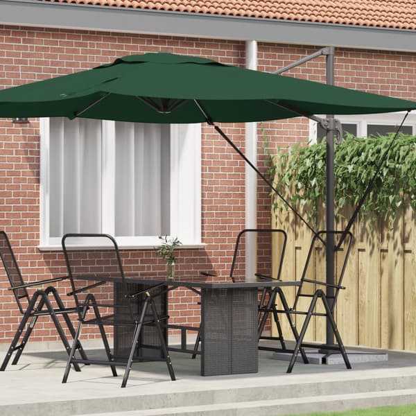 Cantilever Roma Parasol Grön 286x285x265 cm Aluminium