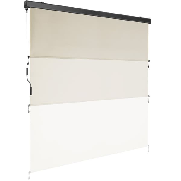 Vertikalmarkis Eloise med 2 väggfästen - 180 x 250 cm, beige