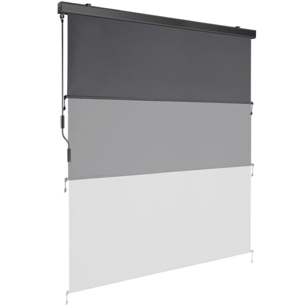 Vertikalmarkis Eloise med 2 väggfästen - 160 x 250 cm, svart