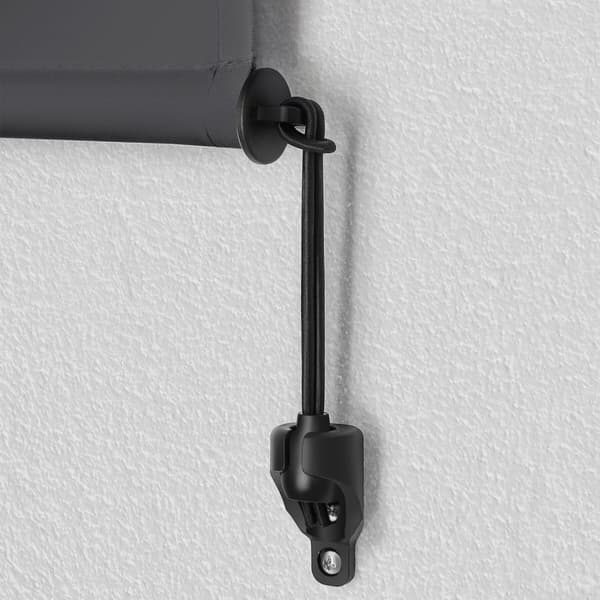 Vertikalmarkis Eloise med 2 väggfästen - 120 x 250 cm, svart