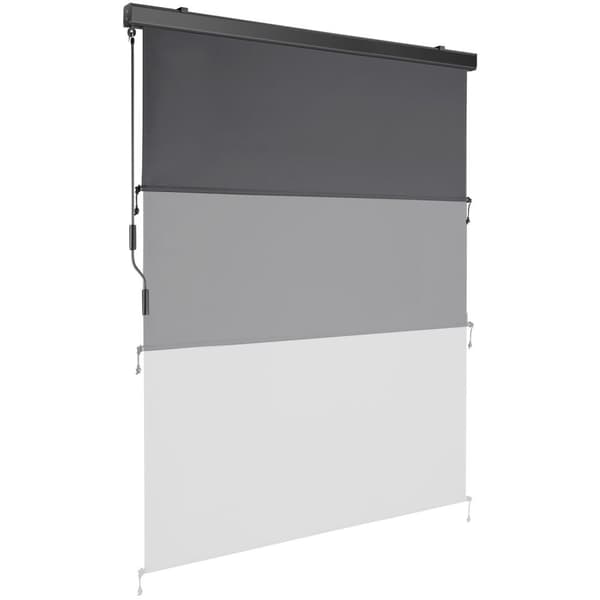 Vertikalmarkis Eloise med 2 väggfästen - 140 x 250 cm, svart