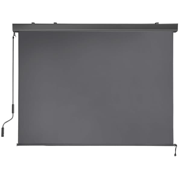 Vertikalmarkis Eloise med 2 väggfästen - 140 x 250 cm, svart
